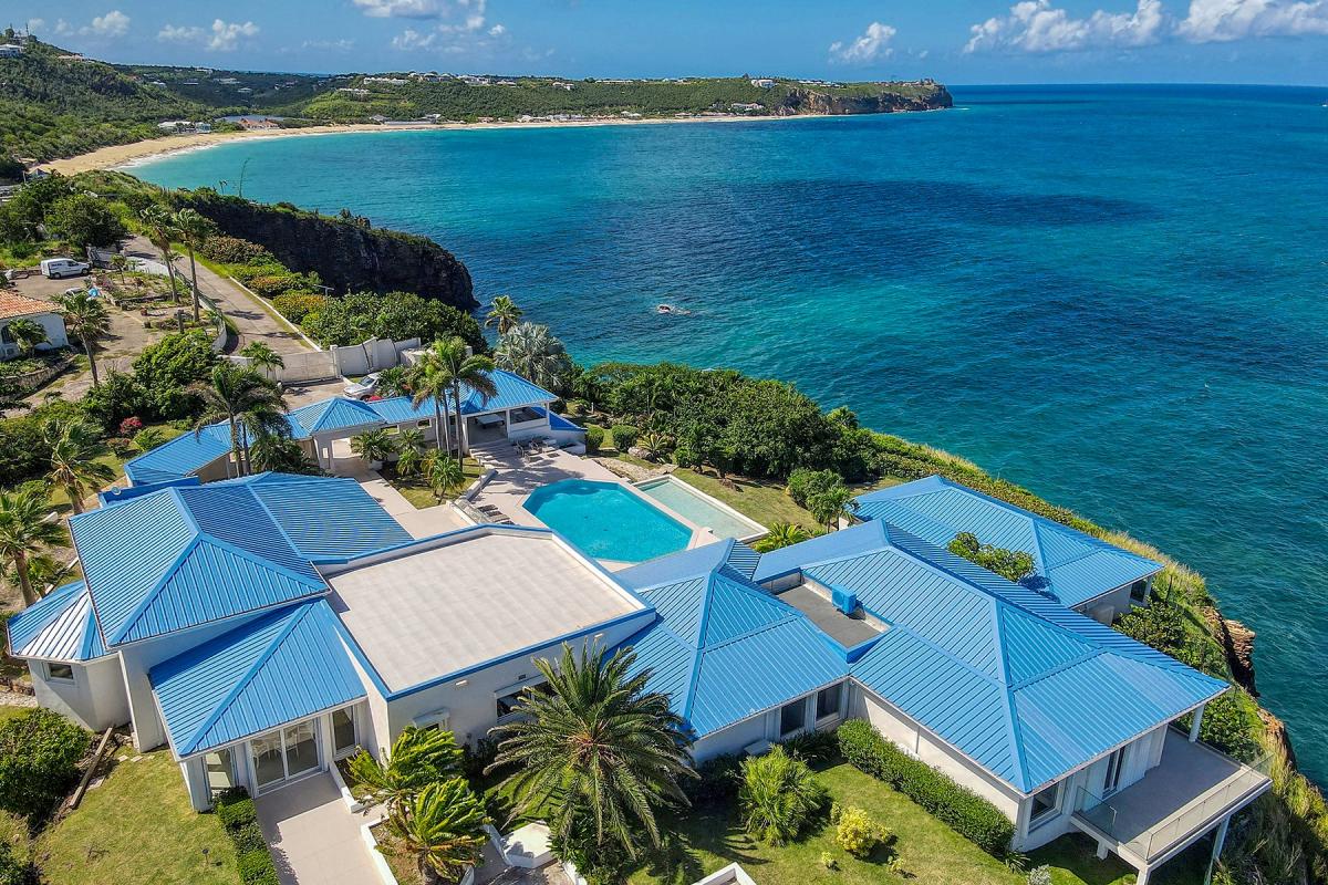 Luxury Villa Rental St Martin - Aerial view